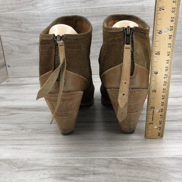 Naughty Monkey Ankle Boots Womens 8 Sereena Brown Suede Booties - Picture 9 of 12